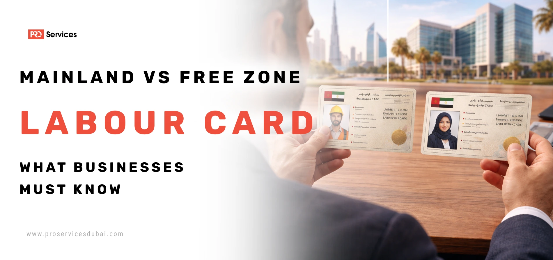 mainland vs free zone labour card